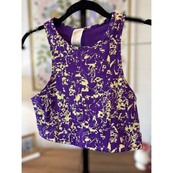 Fabletics Deva Midi Medium Impact Sports Bra Floral Breakdown Womens Size Medium - Picture 9 of 9